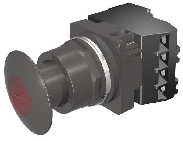 Illuminated Push Button, 30 mm, 1NO/1NC, Red