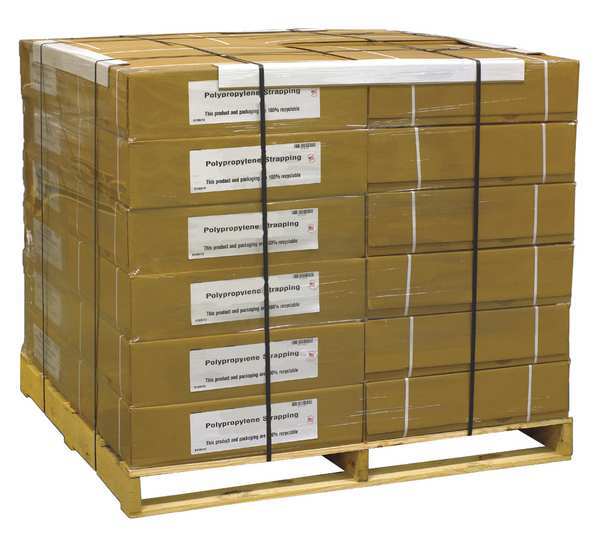 Strapping, Polypropylene, 9000ft, Blk, PK24