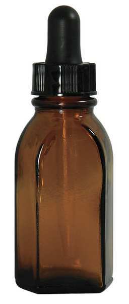 Dropper Bottle, 1 oz., Amber, Oval, PK72