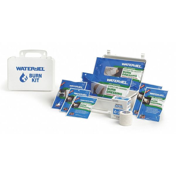 Burn Care Kit, Plastic Case, White, 6-1/2