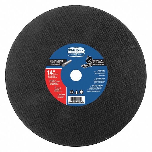Chop Saw Blade, 14x7/64 in., Type 1A