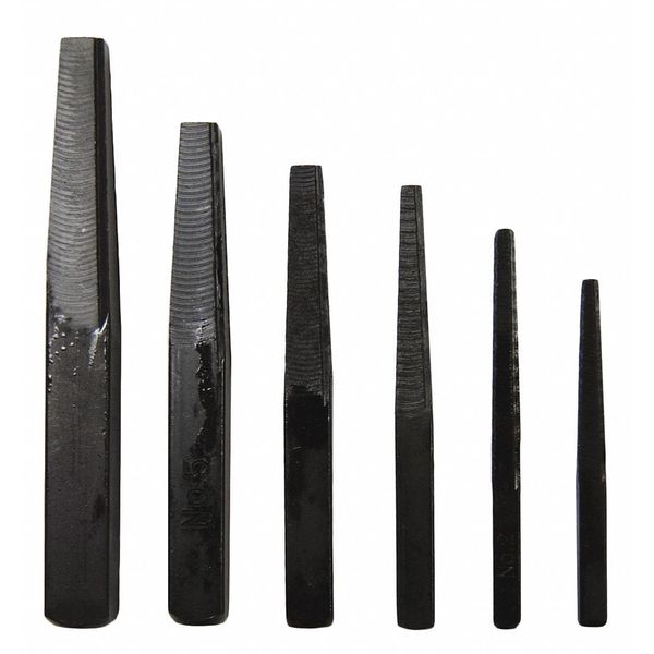 Screw Extractor Set, 6pc, Square Flute #1, #2, #3, #4, #5 and #6
