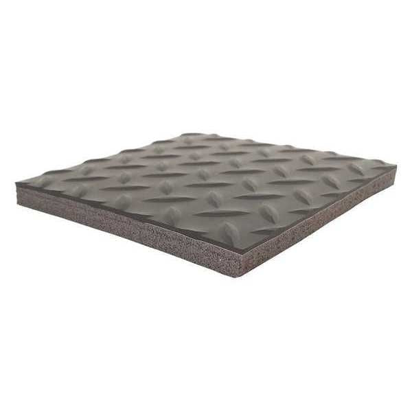 ESD Anti Fatigue Mat, Black, 5 ft. L x 3 ft. W, Vinyl with Cushion Foam Backing, 9/16