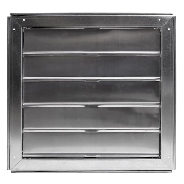 18 In. Automatic Metal Shutter for Gable Mount Power Attic Ventilators