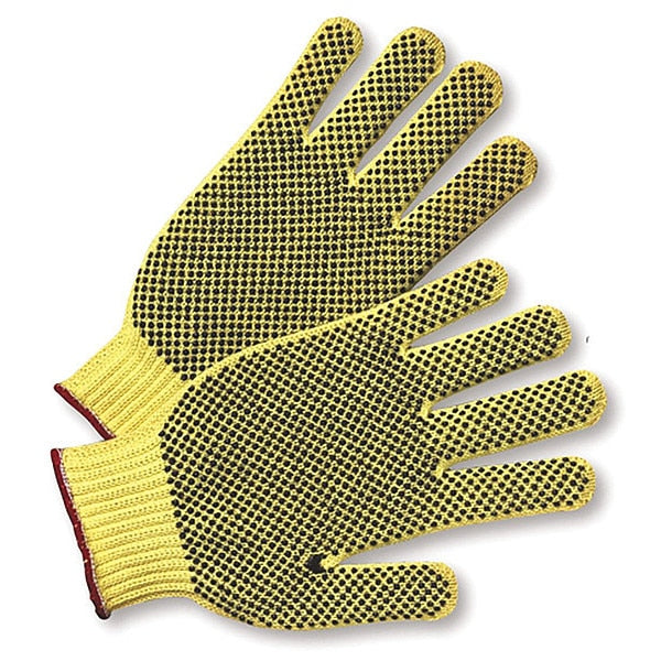 Cut Resistant Coated Gloves, A3 Cut Level, PVC, M, 12PK