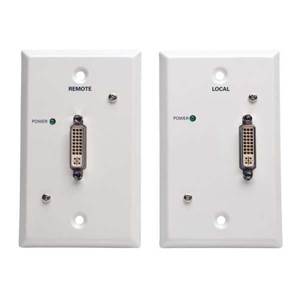 DVI-Cat5/6 Extender, Up to 100ft, Wall