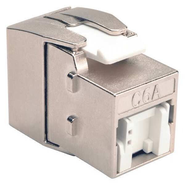 Keystone Jack, Shielded, Cat6a, Cat6a, Gray
