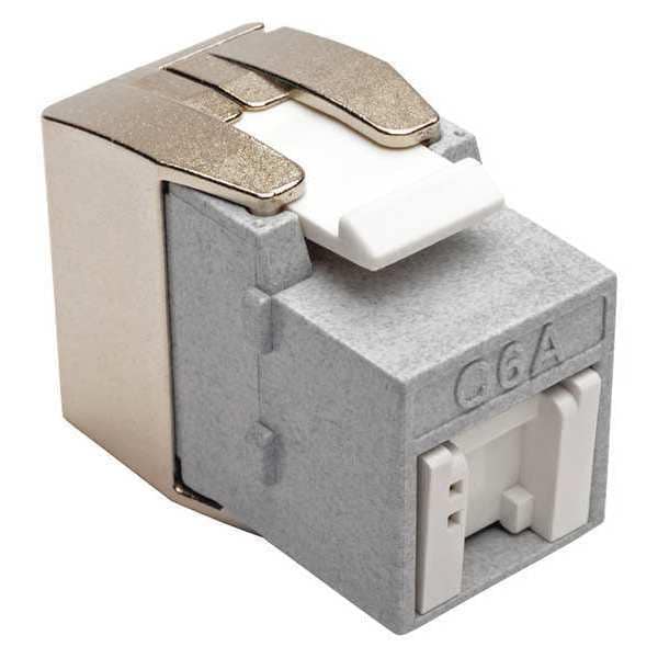 Keystone Jack, Toolless, Cat6a, Ca6a, Gray