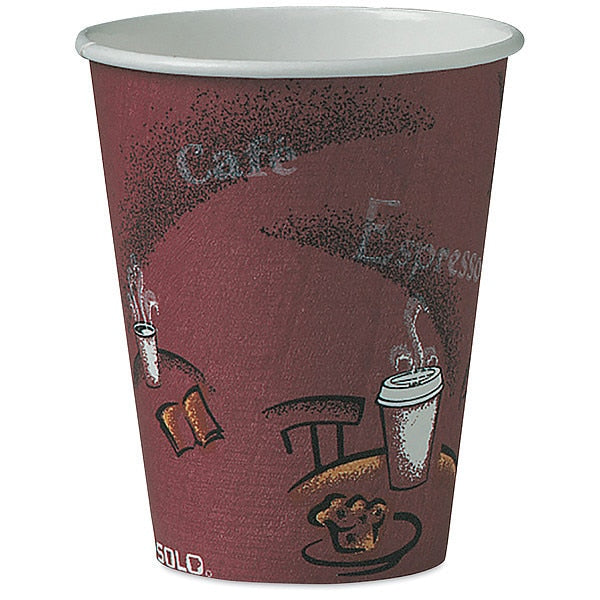 Bistro Hot Cup 8 oz. Maroon, Pk50