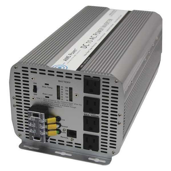 Power Inverter, Aluminum Case, Modified Sine Wave Form, 5000W Nominal Output