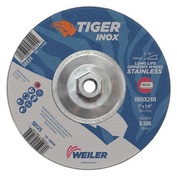 Grinding Wheel, Type 27, 0.25 in Thick, Aluminum Oxide