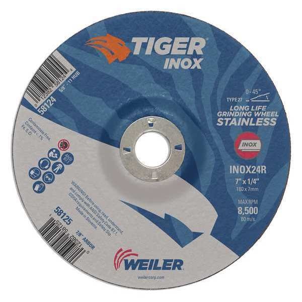 Grinding Wheel, Type 27, 0.25 in Thick, Aluminum Oxide