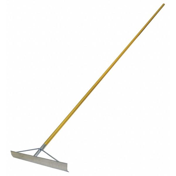 Concrete Placer, No Hook, Blade Width 4 in, Blade Length 19 1/2 in, Handle Length 60 in, Aluminum
