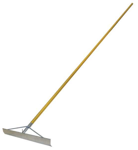 Concrete Placer, Hook, Blade Width 4 in, Blade Length 19 1/2 in, Handle Length 60 in, Aluminum