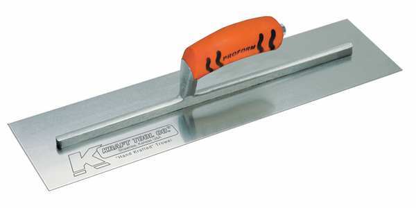 Concrete Trowel, Square, 4 x 18 in, Steel
