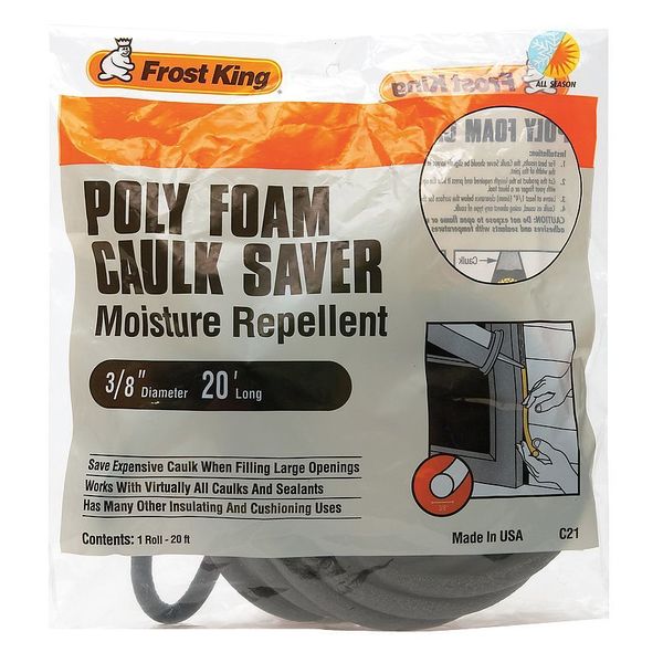 Weatherstrip, 20 ft, Gray, Sold As: Roll