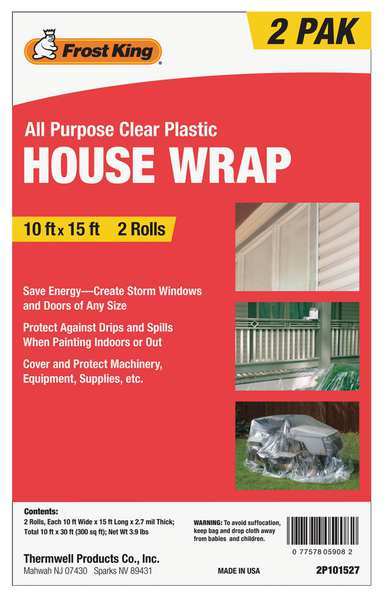 House Wrap 10 ft. x 15 ft., Pk2