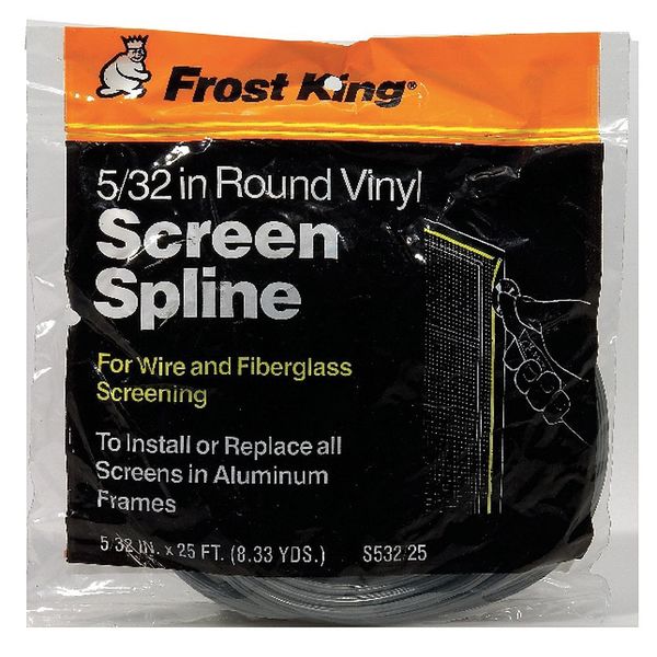 Screen, Vinyl, 5/32 In W, 25 Ft L