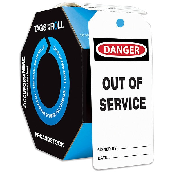 Danger Tag By The Roll, 6-1/4 x 3, PK250