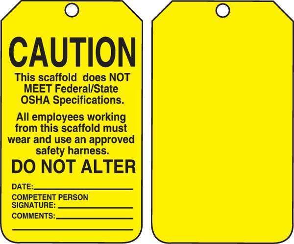 Caution Tag, 5-3/4 x 3-1/4, PK25