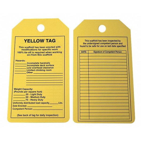 Status Alert Tag, 5-3/4 x 3-1/4, PK25