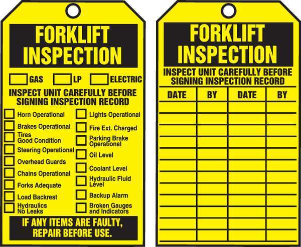 Inspection Tag By The Roll, 6.25x3, PK100