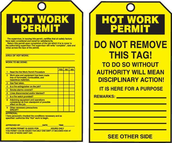 Permit Tag By The Roll, 6-1/4 x 3, PK100