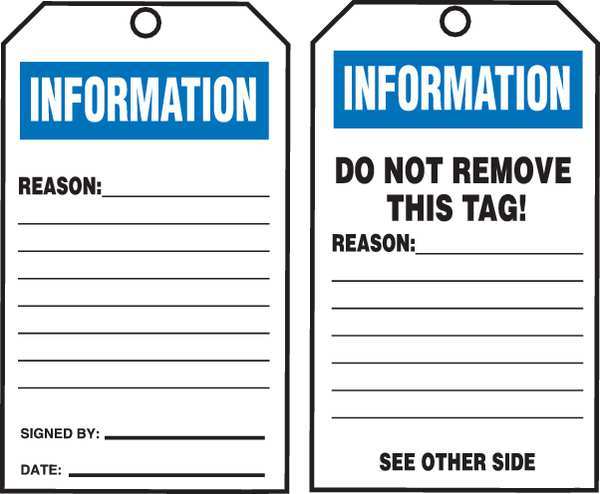 Information Tag By The Roll, 6.25x3, PK250