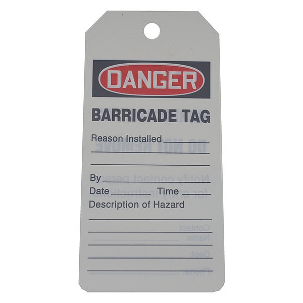 Danger Tag By The Roll, 6-1/4 x 3, PK100