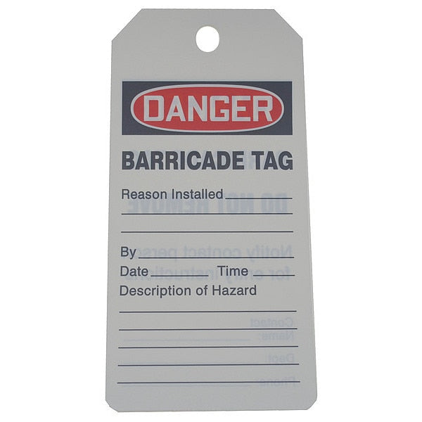 Danger Tag By The Roll, 6-1/4 x 3, PK250