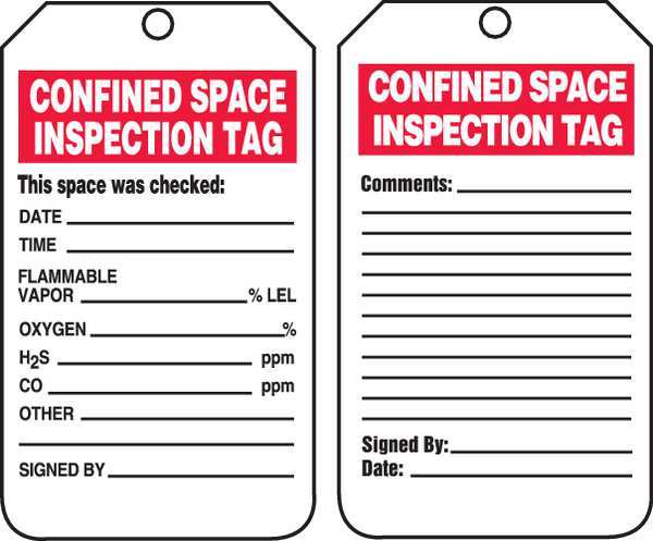 Inspection Tag, 5-3/4 x 3-1/4, PK25