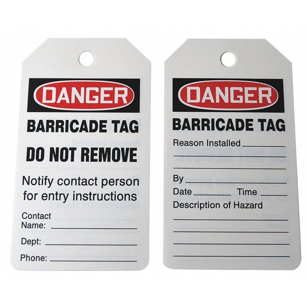 Danger Tag, 5-3/4 x 3-1/4, PK25
