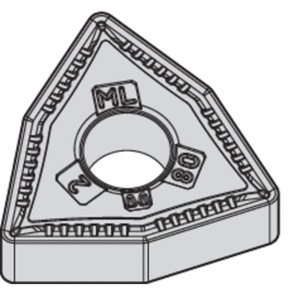 Turning Insert, Trigon, 1/2 in, WNMG, 1/32 in, Carbide