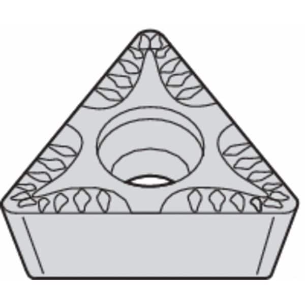 Triangle Turning Insert, Triangle, 3/8 in, TCMT, 0.0156 in, Carbide