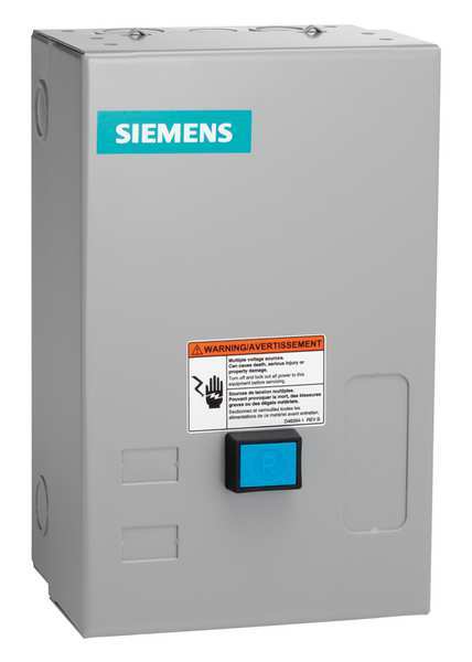 Nonreversing NEMA Magnetic Motor Starter, 1 NEMA Rating, 24V AC, 3 Poles, 1NO