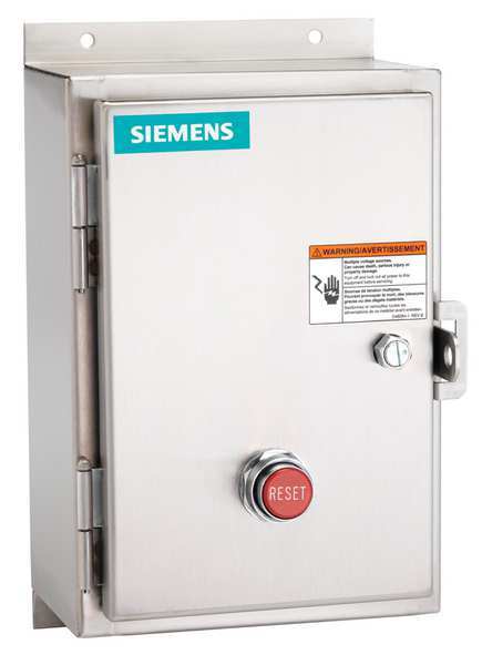 Nonreversing NEMA Magnetic Motor Starter, 4, 4X NEMA Rating, 208V AC, 3 Poles, 1NO