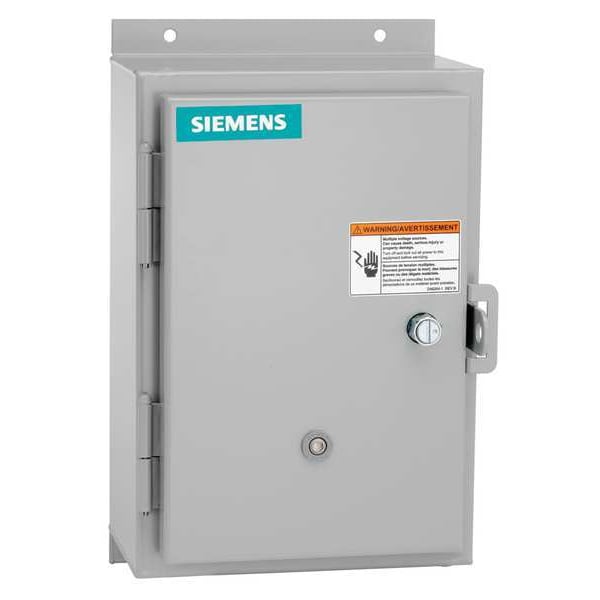 Nonreversing NEMA Magnetic Motor Starter, 12 NEMA Rating, 24V AC, 3 Poles, 1NO