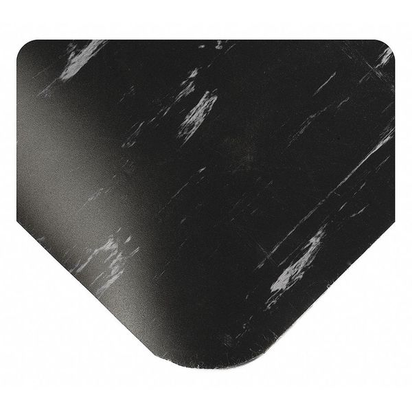 UltraSoft Tile Top Mat, Black, 19 ft. L x 4 ft. W, Marble Surface Pattern, 7/8