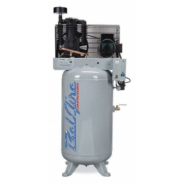 Air Compressor, Vertical, 5 HP, 80 gal, 460V