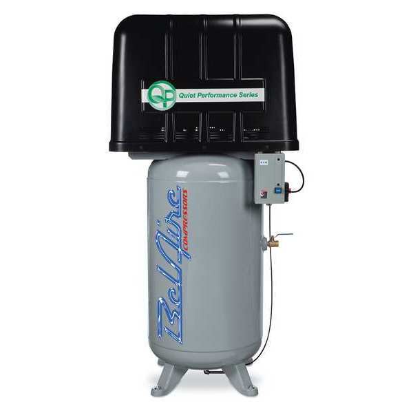 Quiet Air Compressor, 5 HP, 80 gal, 1-Phase