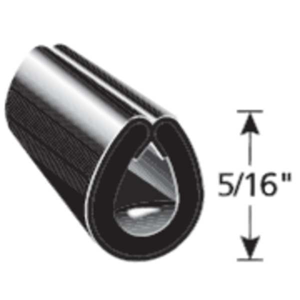 Black Vinyl Edge Guard 50 ft. L, 5/16