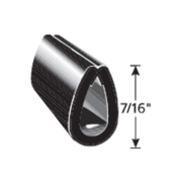 Black Vinyl Edge Guard 25 ft. L, 7/16