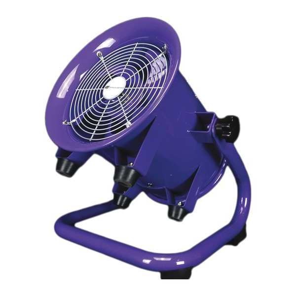 Tube Axial Fan, 0.67 HP, 2719 cfm, Tube, 220V, 1 Phase, 12