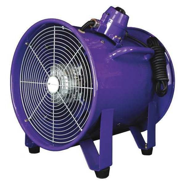 Tube Axial Fan, 1.5 HP, 4238 cfm, Tube, 110-120V/220-240V, 1 Phase