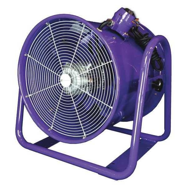 Tube Axial Fan, 3.5 HP, 11654 cfm, Tube, 220V, 1 Phase, 28