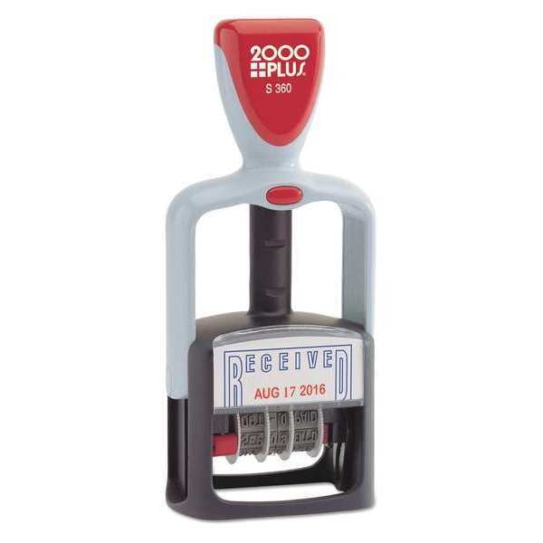 Two-Color Date Stamp, Received, Blue/Red