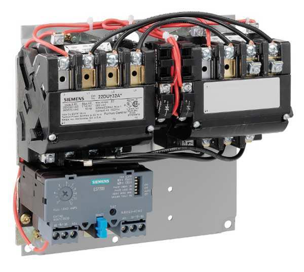 Reversing NEMA Magnetic Motor Starter, No Enclosure NEMA Rating, 480V AC, 3 Poles, 1NO