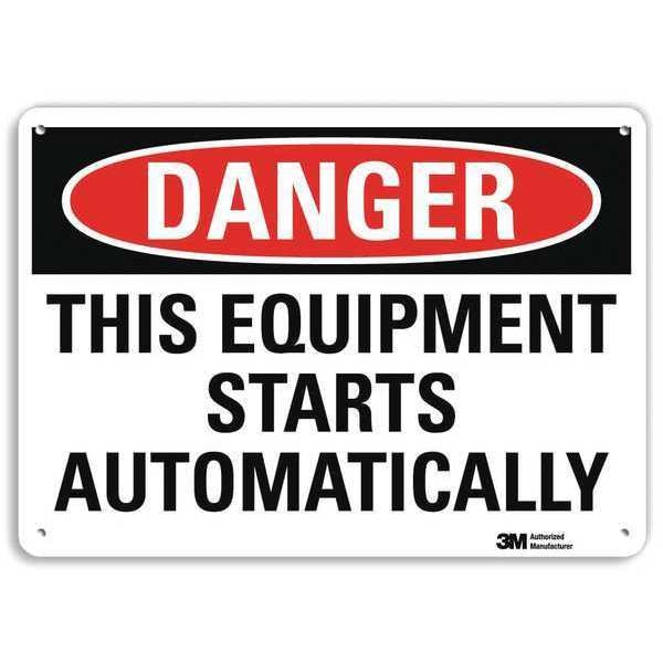 Danger Sign, 7 in Height, 10 in Width, Plastic, Vertical Rectangle, English