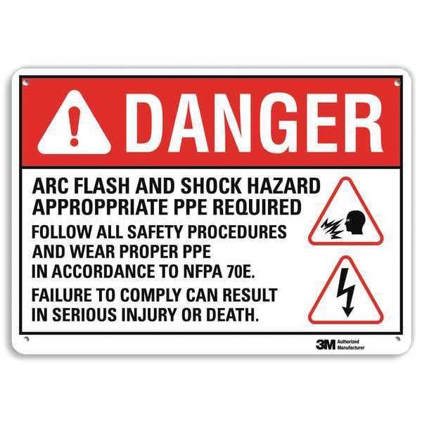 Plastic Danger Sign, 4 Holes, 14