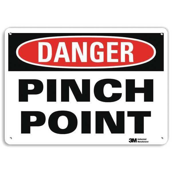Danger Sign, 7 in Height, 10 in Width, Plastic, Vertical Rectangle, English